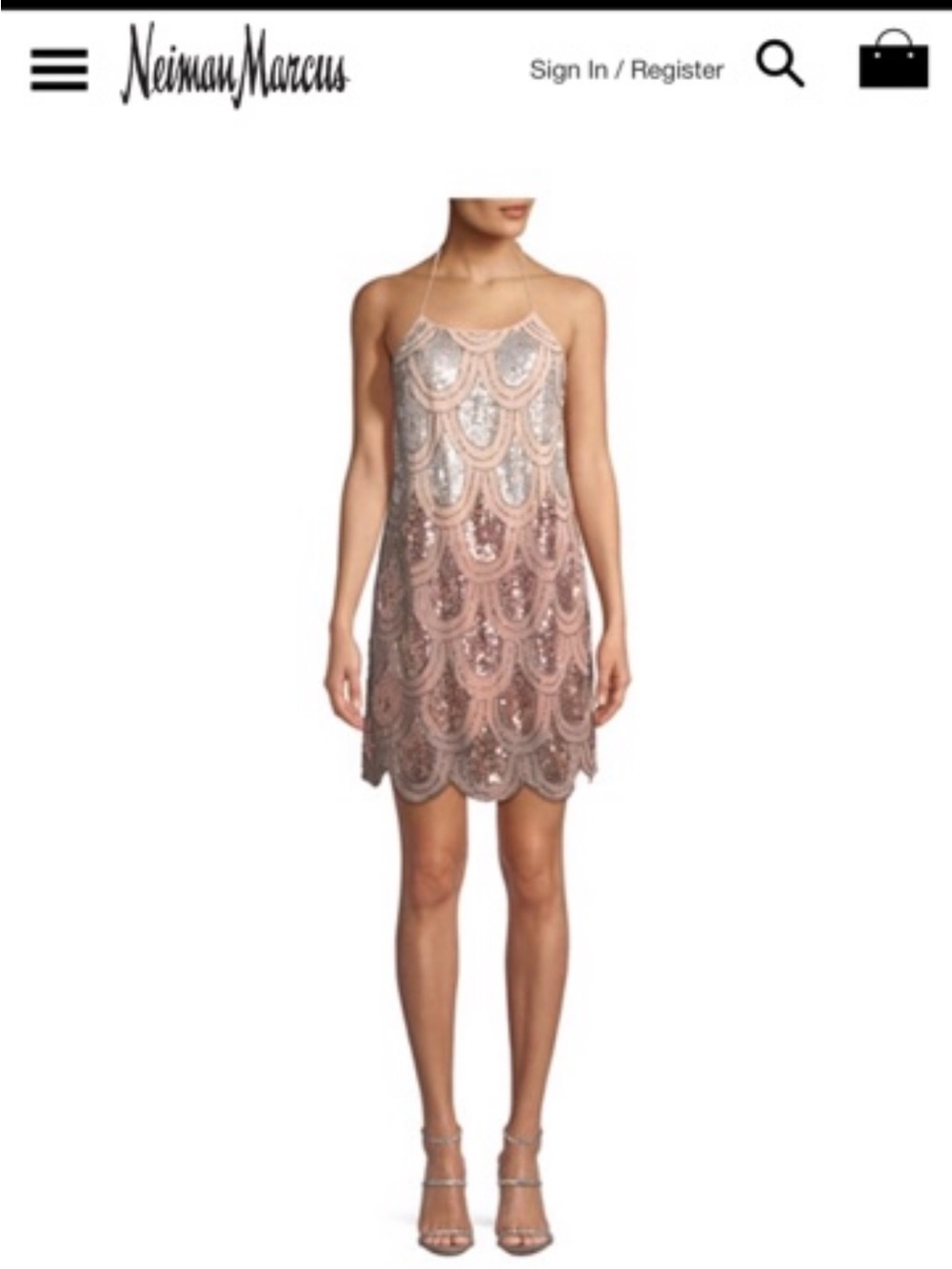 NBD Revolve Dame Sequin Halter Mini Dress Pink Champagne